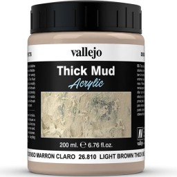 Vallejo Light Brown Thick Mud 200 ml