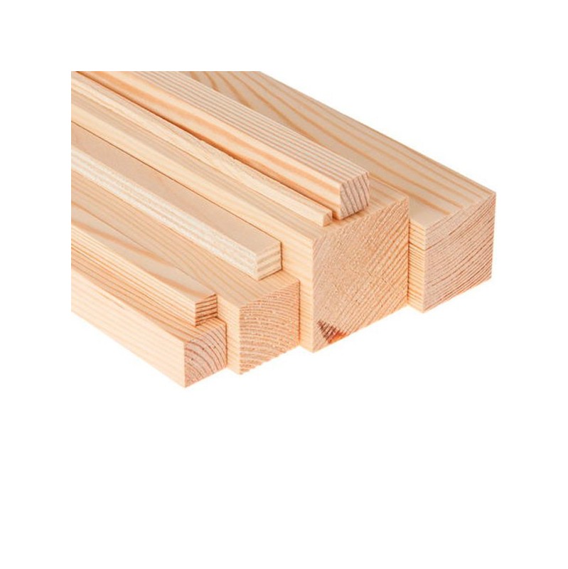 Listones de madera cuadrados