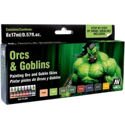Set of 8 Game Color Orcs & Goblins Colours