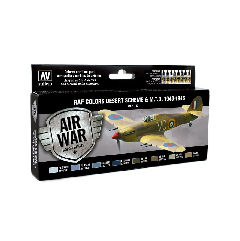Set Air War 8 colors WWII RAF Desert