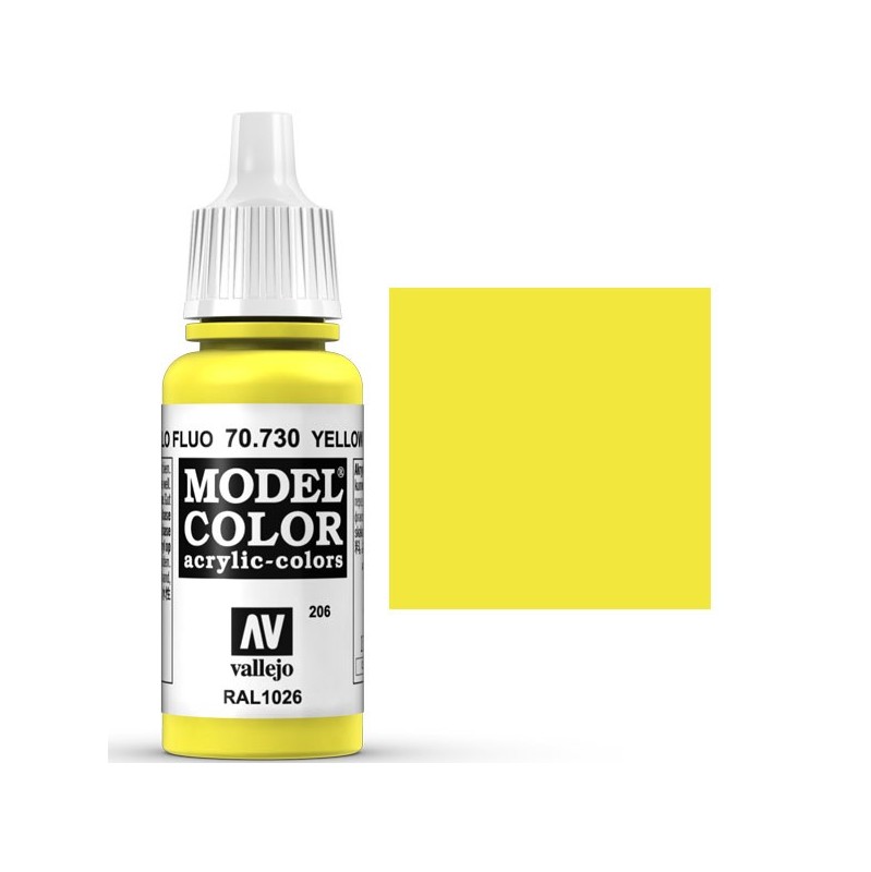 Model Color Amarillo Fluorescente 17ml (206)