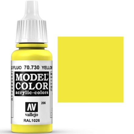 Model Color Amarillo Fluorescente 17ml (206)