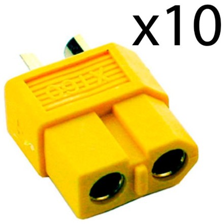 10uds Conector XT60 Hembra