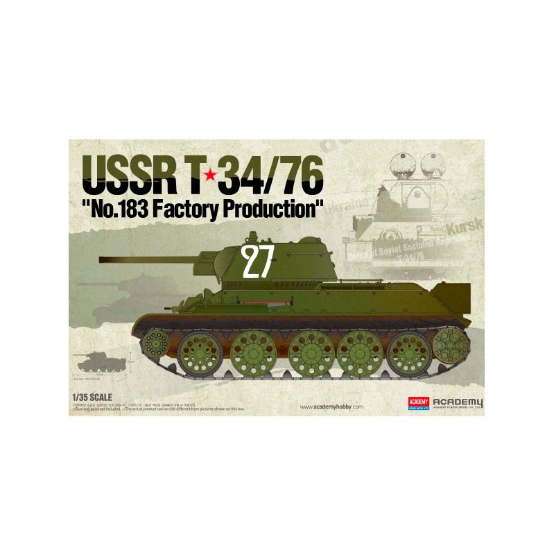 Academy Tanque USSR T-34/76 183 fact. Prod. 1/35