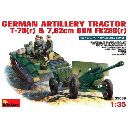Tanque German Artillery T-70 r+Gun 1/35
