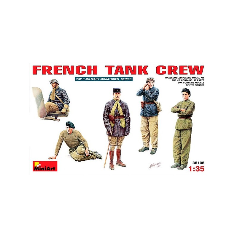 MiniArt Figuras French Tank Crew 1/35