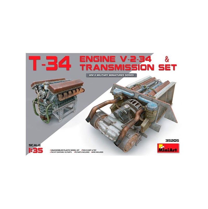 Acc T-34 EngineV-2-34 +Transmission 1/35