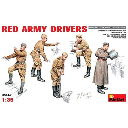 MiniArt Figuras Red Army Drivers 1/35