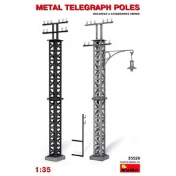 MiniArt Acc.s Metal Telegraph Poles 1/35