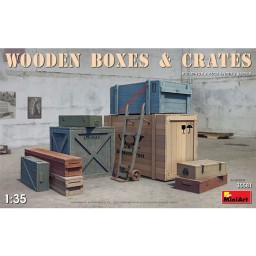 MiniArt Acc Wooden Boxes + Crates 1/35