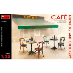 MiniArt Acc Café Furniture+Crockery 1/35