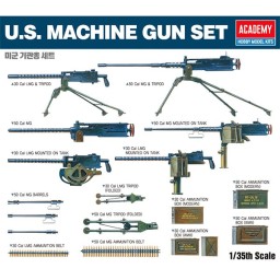 Academy Accesorios US Machine Gun Set 1/