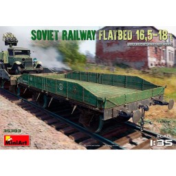 MiniArt Vagón Soviet Rail Flatbed 1/35