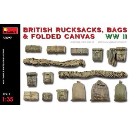 Accesorios British Rucksack Bag Canvas WW2 1/35