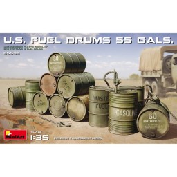 MiniArt Acc U.S. Fuel Drums 55 Gals 1/35