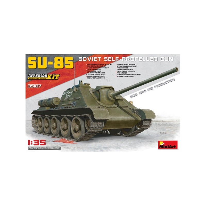 Tanque SU-85 Mod 1943 Mid Prod. IK 1/35