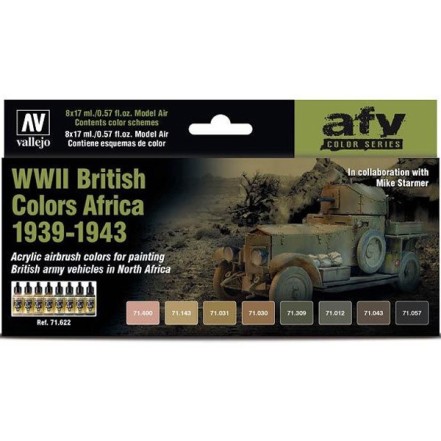 Set 8 MA WWII BritishColors Africa 39-43