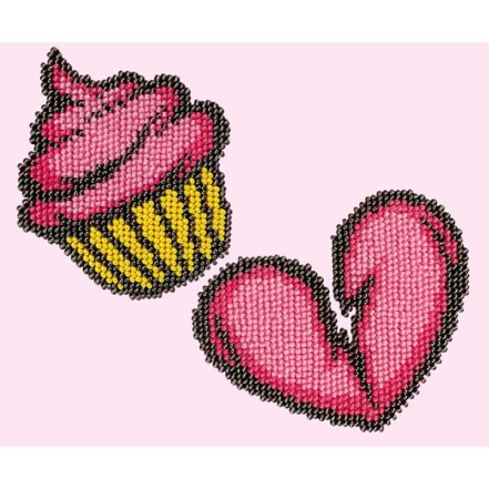 MiniArt Crafts P. Badges Cupcake. Heart