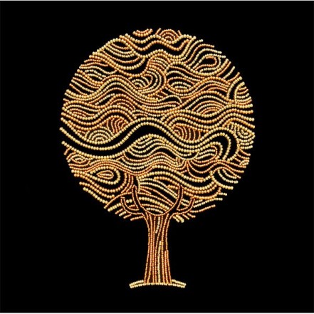 MiniArt Crafts Abstract Golden Tree