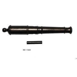 Turned Blackened Brass Cannon 89mm 1 piece