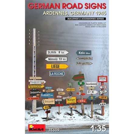 MiniArt German Road Signs WW2 Ardennes 45 1/35