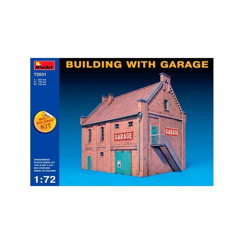 MiniArt Edificio Building + Garage 1/72