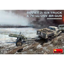 Camión Soviet 2t 6x4 76mm USVBR Gun 1/35