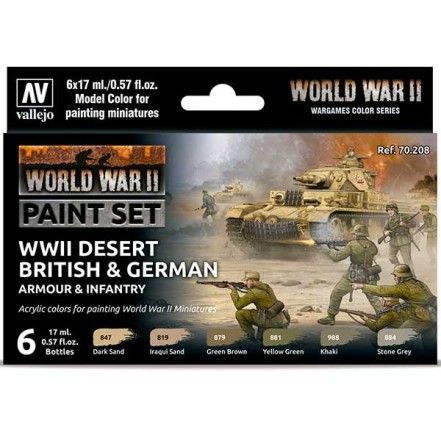 Set 6 MC Desert British & German Armour Infantry