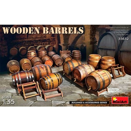 MiniArt Accesorios Wooden Barrels 1/35