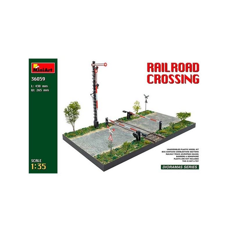 MiniArt Diorama Railroad Crossing 1/35