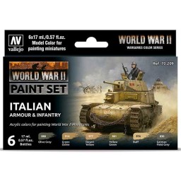 Set 6 Model Color Italian Armour & Infantry