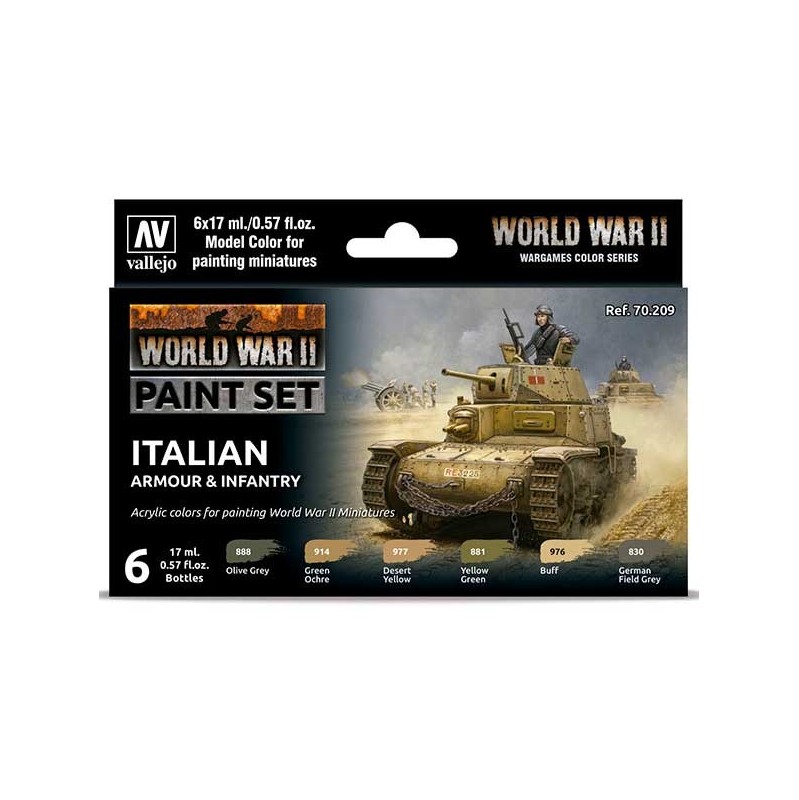 Set 6 Model Color Italian Armour & Infantry