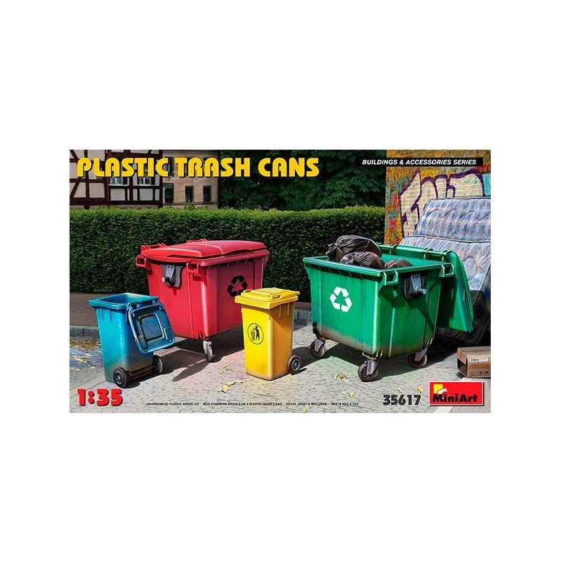 MiniArt Accesorios Plastic Trash Cans 1/35