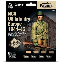 Set 8 MC Alpine NCO US Infantry 44-45 + figura