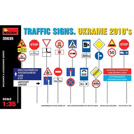MiniArt Acc Trafic Signs Ukranie 2010 1/35