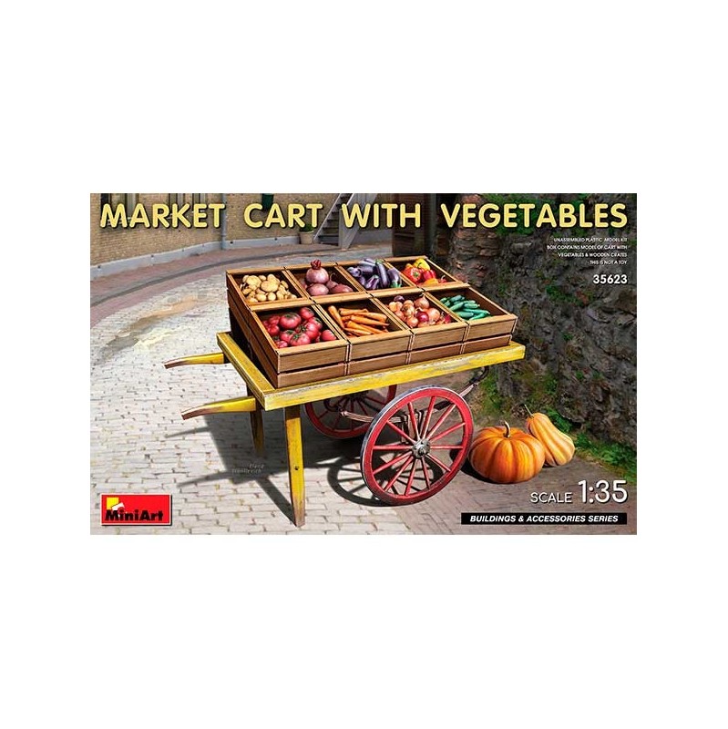 MiniArt Acc. Market Cart with Vegetables 1/35
