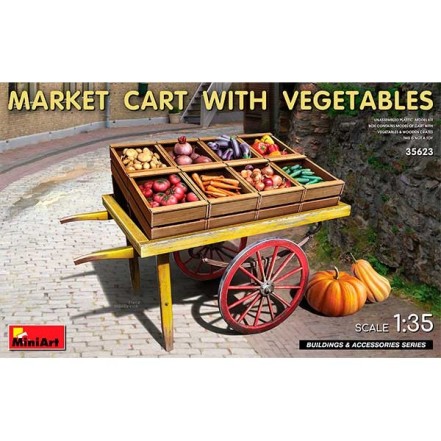 MiniArt Acc. Market Cart with Vegetables 1/35