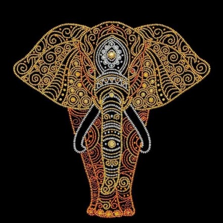 MiniArt Crafts Abstract Golden Elephant