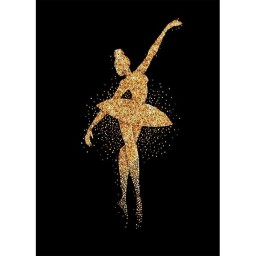 MiniArt Crafts Abstract Ballerina in Gold