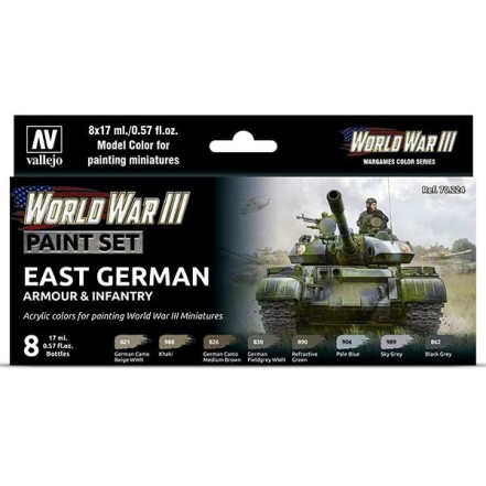 Set 8 Model Color WWIII East German Arm Infantry