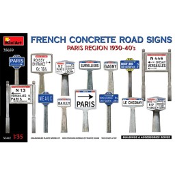 MiniArt French ConcreteSigns 30-40 Paris 1/35