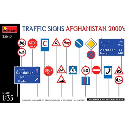MiniArt Traffic Signs. Afghanistan 2000's 1/35