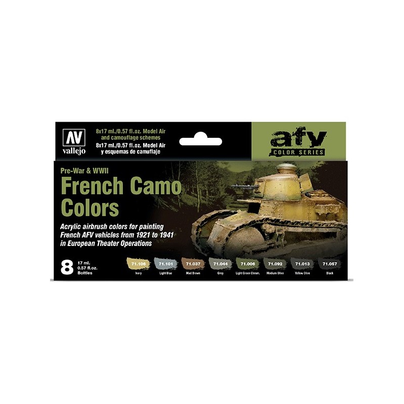Set 8 French Camo Colors Pre-War & WWII