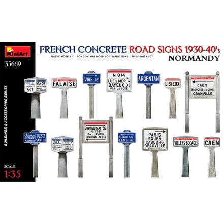 MiniArt French Concrete Road Signs 30-40 1/35