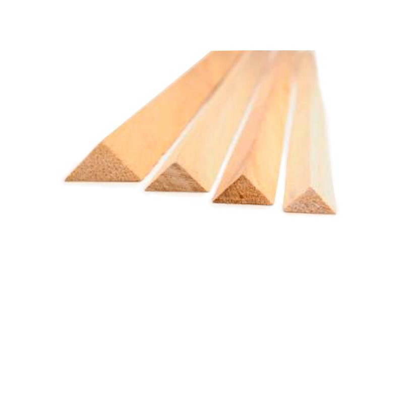 Triangular Balsa Wood Strip 8x8mm, 95 cm