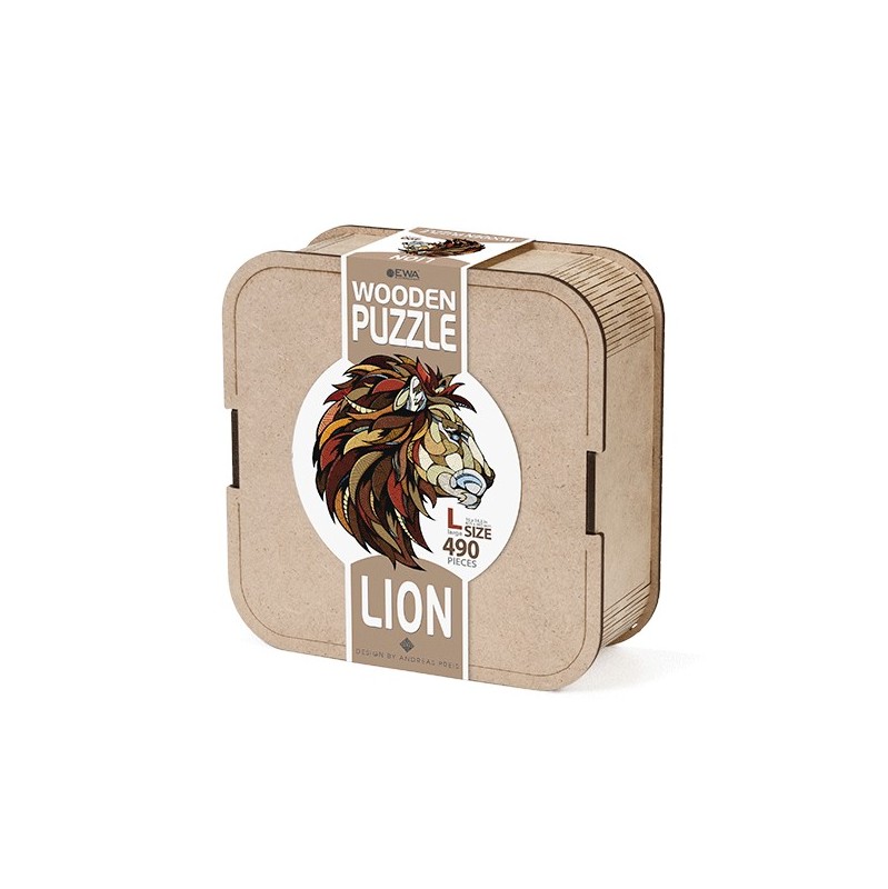 EWA Puzzle León (L) 490 piezas caja de madera