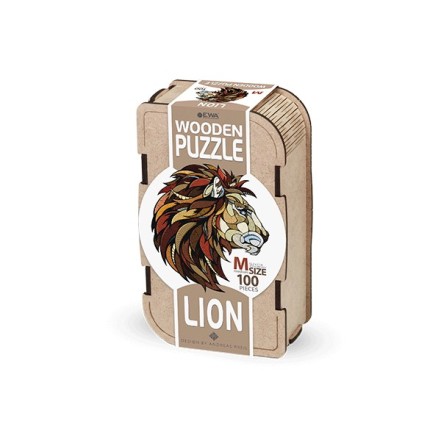 EWA Puzzle Lion (M) 100 pieces wooden box
