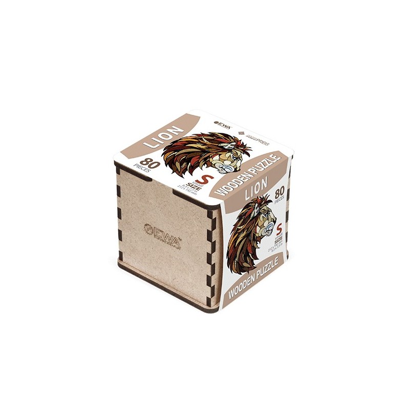 EWA Puzzle León (S) 80 piezas caja de madera
