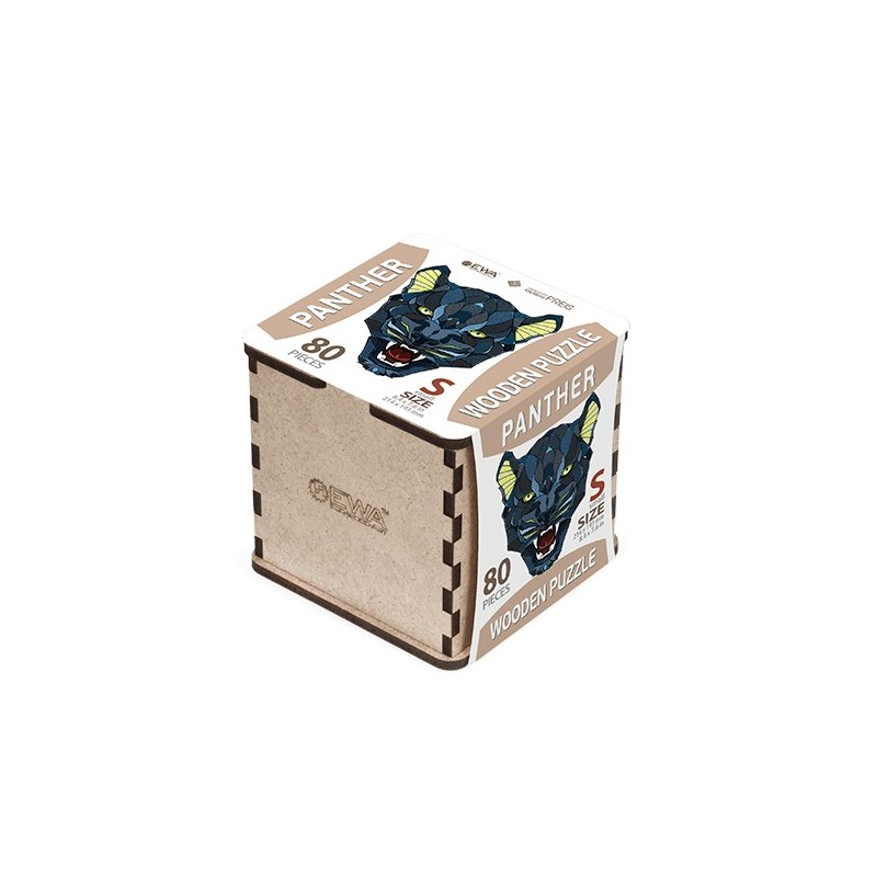 EWA Puzzle Pantera (S) 80 piezas caja de madera