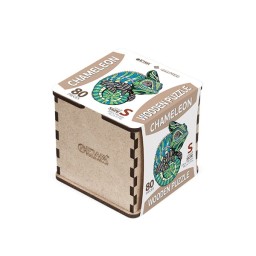 EWA Puzzle Camaleón (S) 80 piezas caja de madera